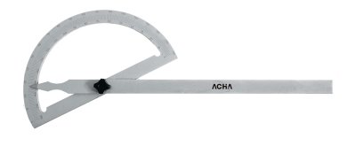 Transportadores de ángulos de acero cromado mate con visor de puntero Acha 80x120mm