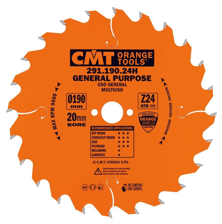 Sierra circular 180x2.6x20 Z:24 atb 20° 291.180.24H CMT