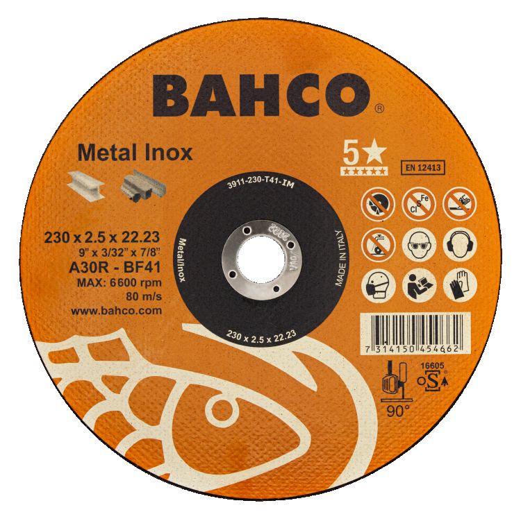 Disco de Corte 230x2.5 A30R 3911-230-T41-IM Bahco