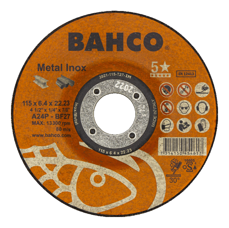 Disco Desbaste 125x6.4 A24P 3921-125-T27-IM Bahco