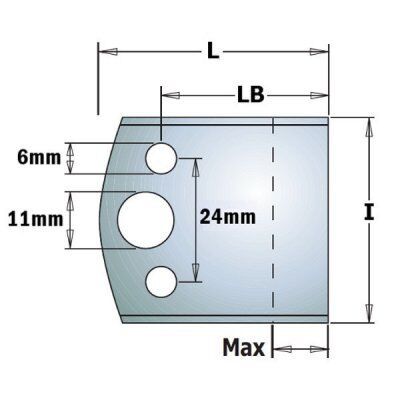 Imagen Par cuchillas HSS 50x4mm (sin afilar) CMT 690.599