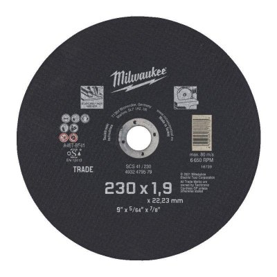 Imagen Disco de Corte 230x1.9x22.23 4932479579 Milwaukee