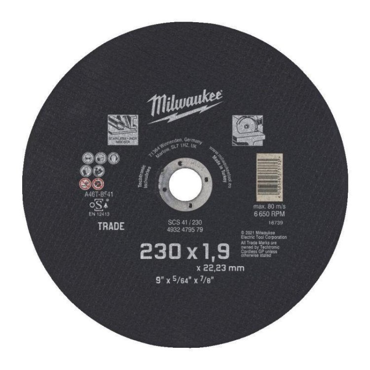 Disco de Corte 230x1.9x22.23 4932479579 Milwaukee