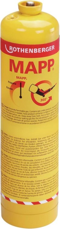 Cartucho de gas para soldadura fuerte y blanda 35521-A Rothenberger