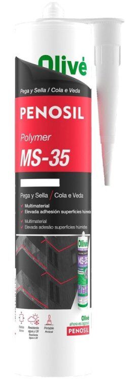 Polymer MS-35 Pega y Sella Elástico Multimaterial Blanco 300ml Penosil