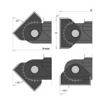 Fresa Biselar Cuchilla Reversible HW S-20X50 D-85/102X40 663.201.11 CMT