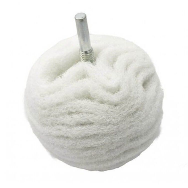 Bola para pulir metal de 75mm para taladro - Blanco (Pulido sin marcas) 7006370 Asein