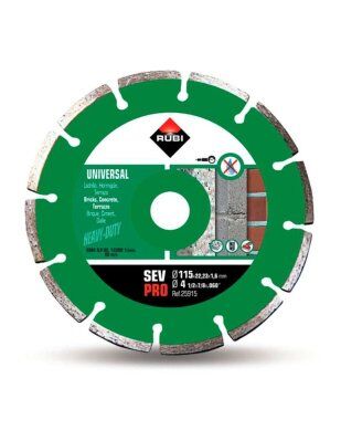 Imagen Disco diamante general de obra segmentado - SEV 115mm 25915 Rubi