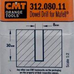 Broca ciega para taladradoras HW D:8x58 S:8x20 DX 312.080.11 CMT
