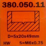 Broca de mortasar y taladrar HW S:m6x0.75 D:5x20x49 dr 380.050.11 CMT