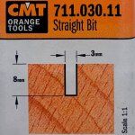 Fresa recta HWM S:6 D:3x8 711.030.11 CMT