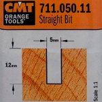 Fresa recta HWM S:6 D:5x12 711.050.11 CMT