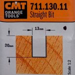 Fresa recta HM S:6 D:13x20 711.130.11 CMT