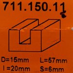 Fresa recta HM S:6 D:15x20 711.150.11 CMT