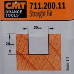 Fresa recta HM S:6 D:20x20 711.200.11 CMT