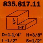 Fresa para rebajes c/rodam. HM S:12.7 D:31.7x12.7 835.817.11 CMT