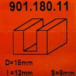 Fresa para ranurar HM S:8 D:18x12 901.180.11 CMT