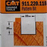 Fresa recta HM S:8 D:22x20 c/rodam. 911.220.11B CMT