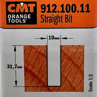 Fresa Per Intagli A V CMT 915.380.11, 90° In HW, Diametro 38 Mm, Lunghezza Taglio 28,5 Mm, Per Smussi A 45°