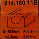 Fresa radio convexo HM S:8 R:8 c/rodam. 914.160.11B CMT