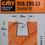 Fresa para juntas 7° HW S:8 D:19x22 CMT