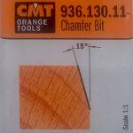 Fresa para biselar c/rodam. 15° HM S:8 D:19x11.5x55 936.130.11 CMT