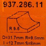 Fresa r.convexo c/rodam. HM S:8 D:31.7 R:9.5 937.286.11 CMT