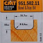 Fresa para envases madera HM S:12 D:31.7x16 951.502.11 CMT