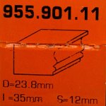 Fresa para molduras c/rodam. HM S:12 D:23.8x35 955.901.11 CMT