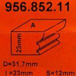 Fresa para molduras HM S:12 D:31.7x23 CMT