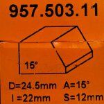 Fresa para biselar c/rodam. 15° HM S:12 D:24.5 957.503.11 CMT