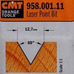 Fresa para letras 60° HM S:8 D:13x11 Z:3 958.001.11 CMT