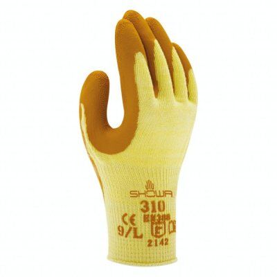 Imagen Guante Latex Forro Poliester Naranja 310 Showa