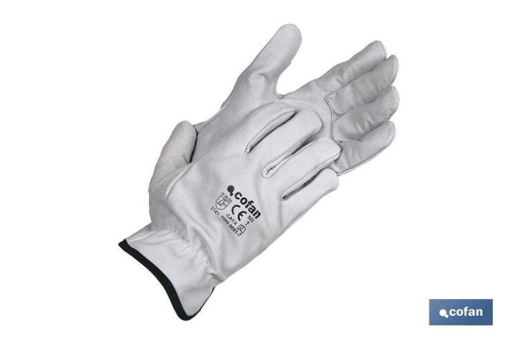 Guantes de piel de vacuno gris 11000091 Cofan