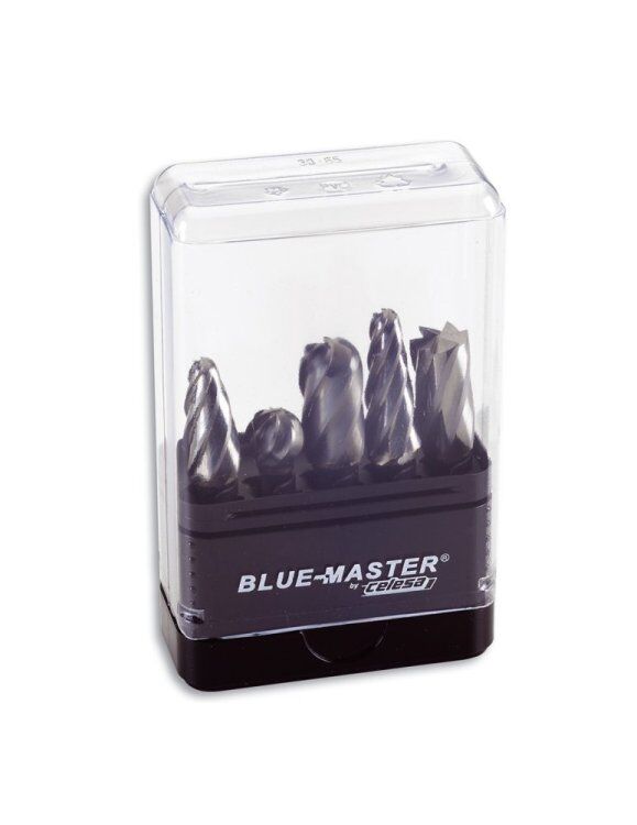 Estuche 5 Fresa Rotativas Meta Duro M/6 PTFR36 Blue Master