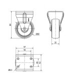 Rueda Fija 2-0046 - 17ZR60-BP62 60mm Poliamix Blanco Alex