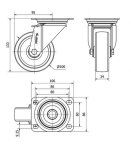 Rueda Giratoria 2-0237 - 10ZV100-UT 100mm Poliamix Alex