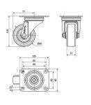 Modificar imágenes de: Rueda Giratoria 2-2354 10ZVL80-POL80 80mm Poliuretano Alex