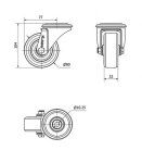 Rueda Giratoria 2-2372 20ZVL80-POL80 80mm Poliuretano Alex