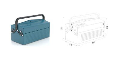 Imagen Caja Herramientas Metalica 330x175x140 102-3 Heco