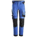 6341 Pantalones largos de trabajo elásticos AllroundWork Slim Fit color azul verdadero/ negro Snickers