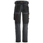 6341 Pantalones largos de trabajo elásticos AllroundWork Slim Fit color gris acero/ negro Snickers