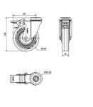 Rueda Giratoria 2-2471 - 20BHFD100-PPI 100mm Poliuretano Rojo Freno Alex Rueda Giratoria 2-2471 - 20BHFD100-PPI 100mm Poliuretano Rojo Freno Alex